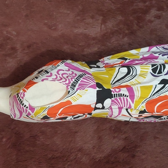 Lafayette 148 Abstract Floral Sleeveless Dress - Picture 4 of 7